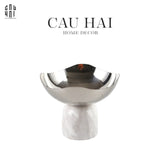 FRUIT BOWL SILVER BLOOM-CẬU HAI HOME DECOR