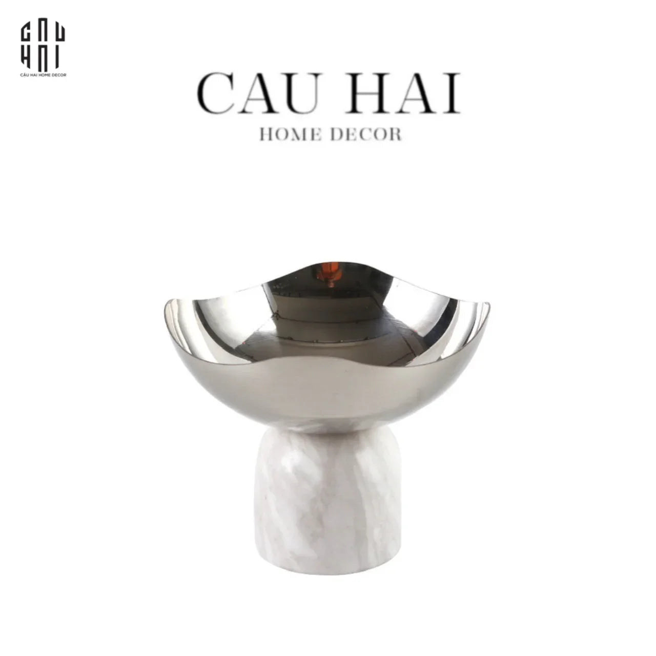 FRUIT BOWL SILVER BLOOM-CẬU HAI HOME DECOR