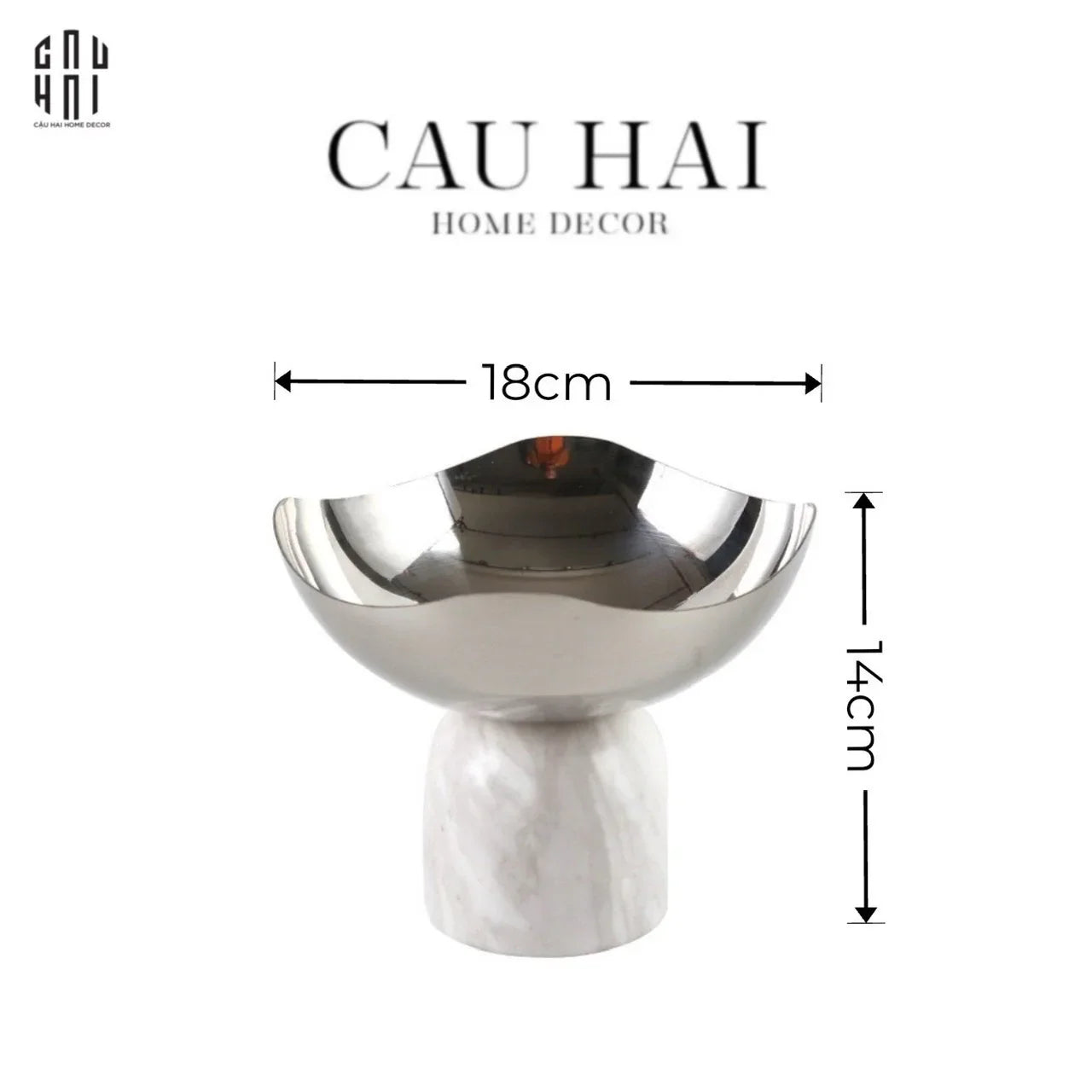 FRUIT BOWL SILVER BLOOM-CẬU HAI HOME DECOR