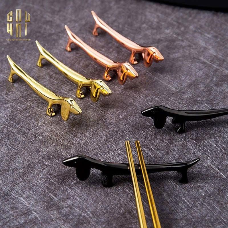 GÁC ĐŨA - CHOPSTICK REST DOG-CẬU HAI HOME DECOR