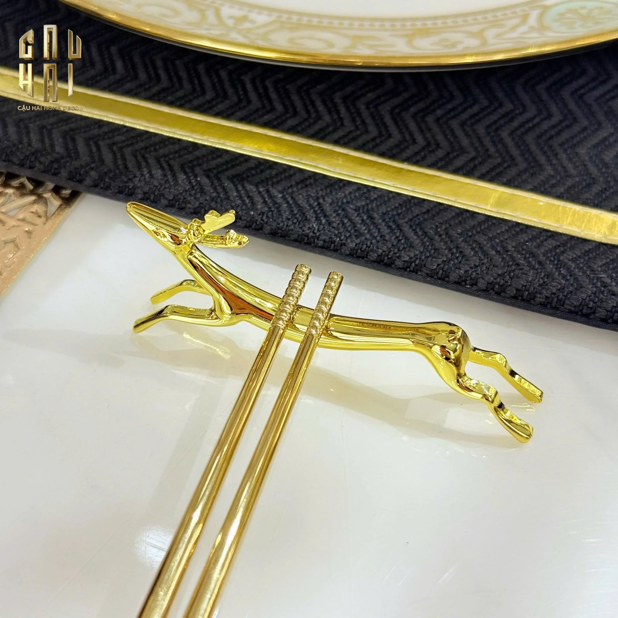 GÁC ĐŨA - CHOPSTICK REST ELK-CẬU HAI HOME DECOR