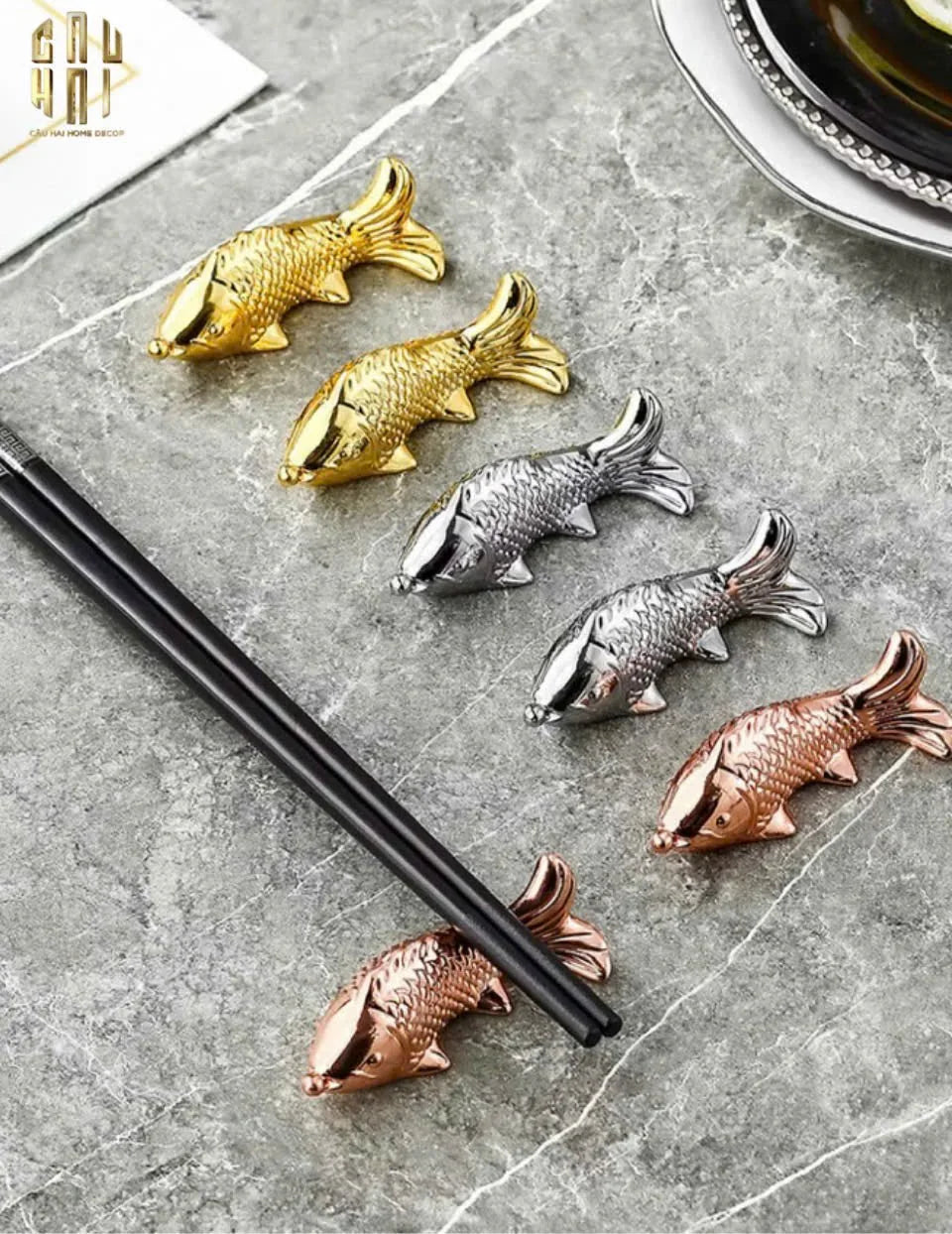 GÁC ĐŨA - CHOPSTICK REST FISH-CẬU HAI HOME DECOR