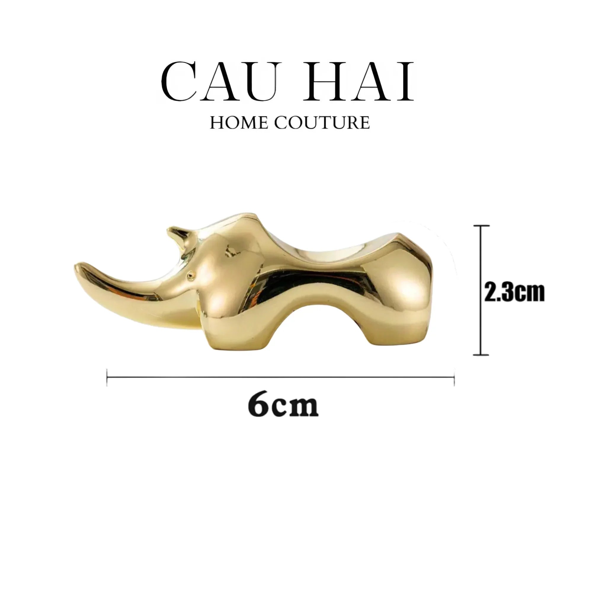 GÁC ĐŨA - CHOPSTICK REST RHINO-CẬU HAI HOME DECOR