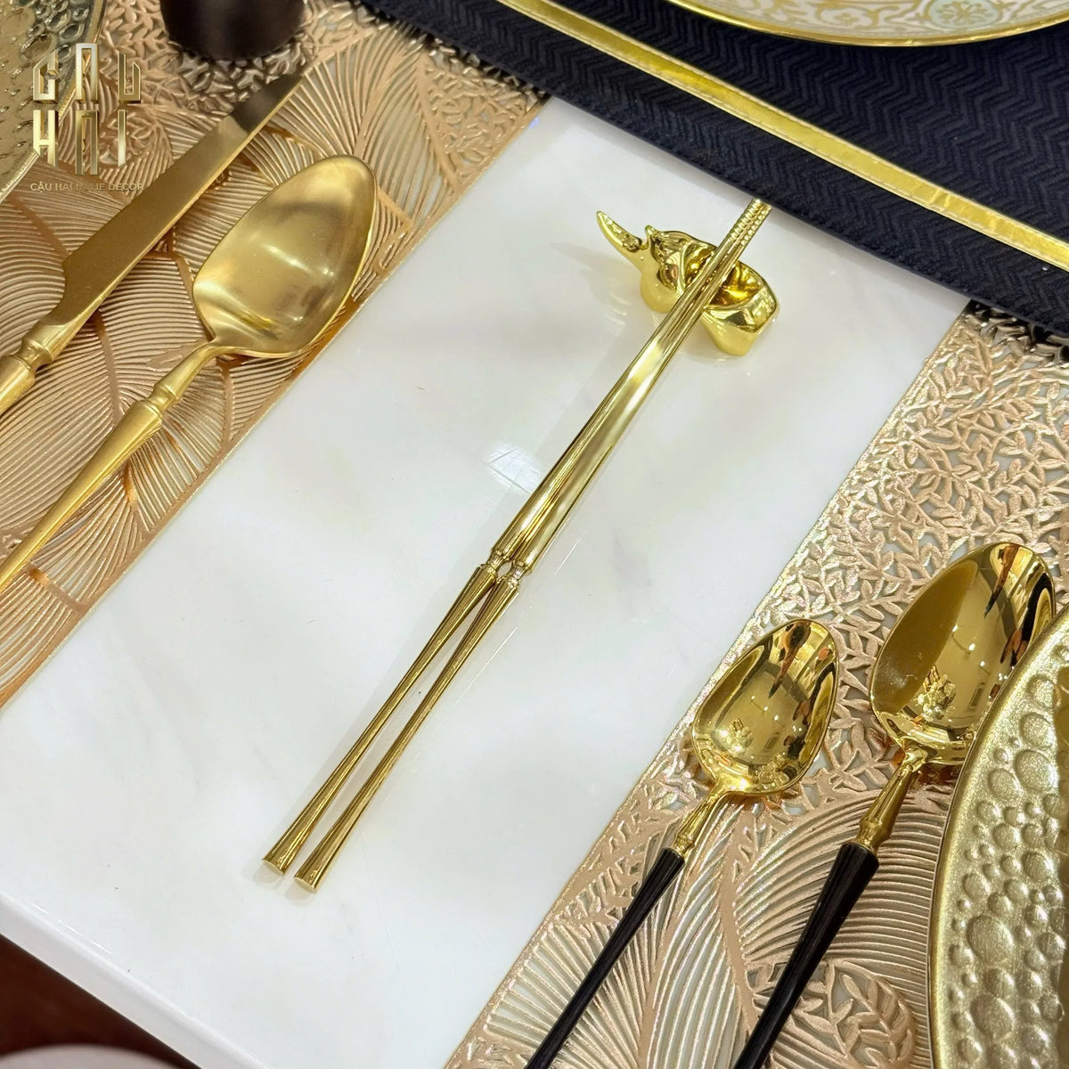 Gác Đũa - Chopstick Rest Rhino-Dinner Cutlery Set Dao Muỗng Nĩa-CẬU HAI HOME DECOR