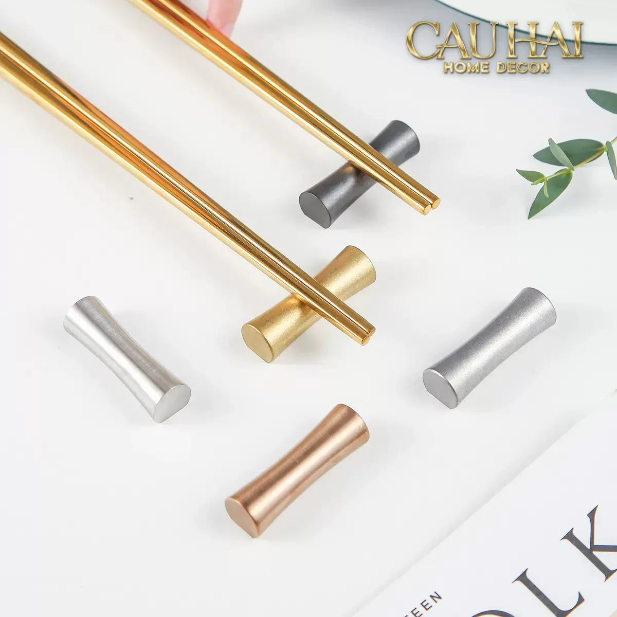 Gác Đũa Golden Scroll Chopsticks Racks 4.6-CẬU HAI HOME DECOR
