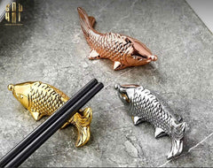 Gác Đũa - Stainless Steel Chopstick Rest Gold Fish-CẬU HAI HOME DECOR