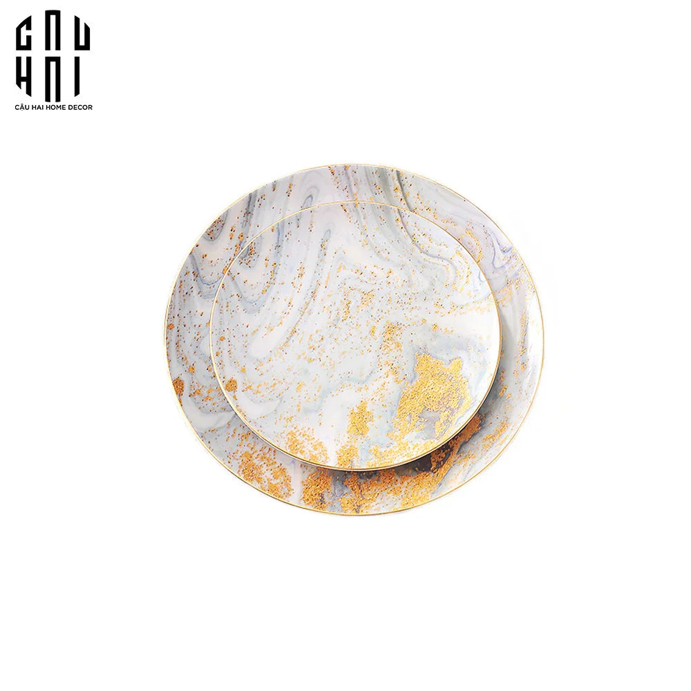 GALAXY DINNER PLATE SET 2PCS SS25-CẬU HAI HOME DECOR