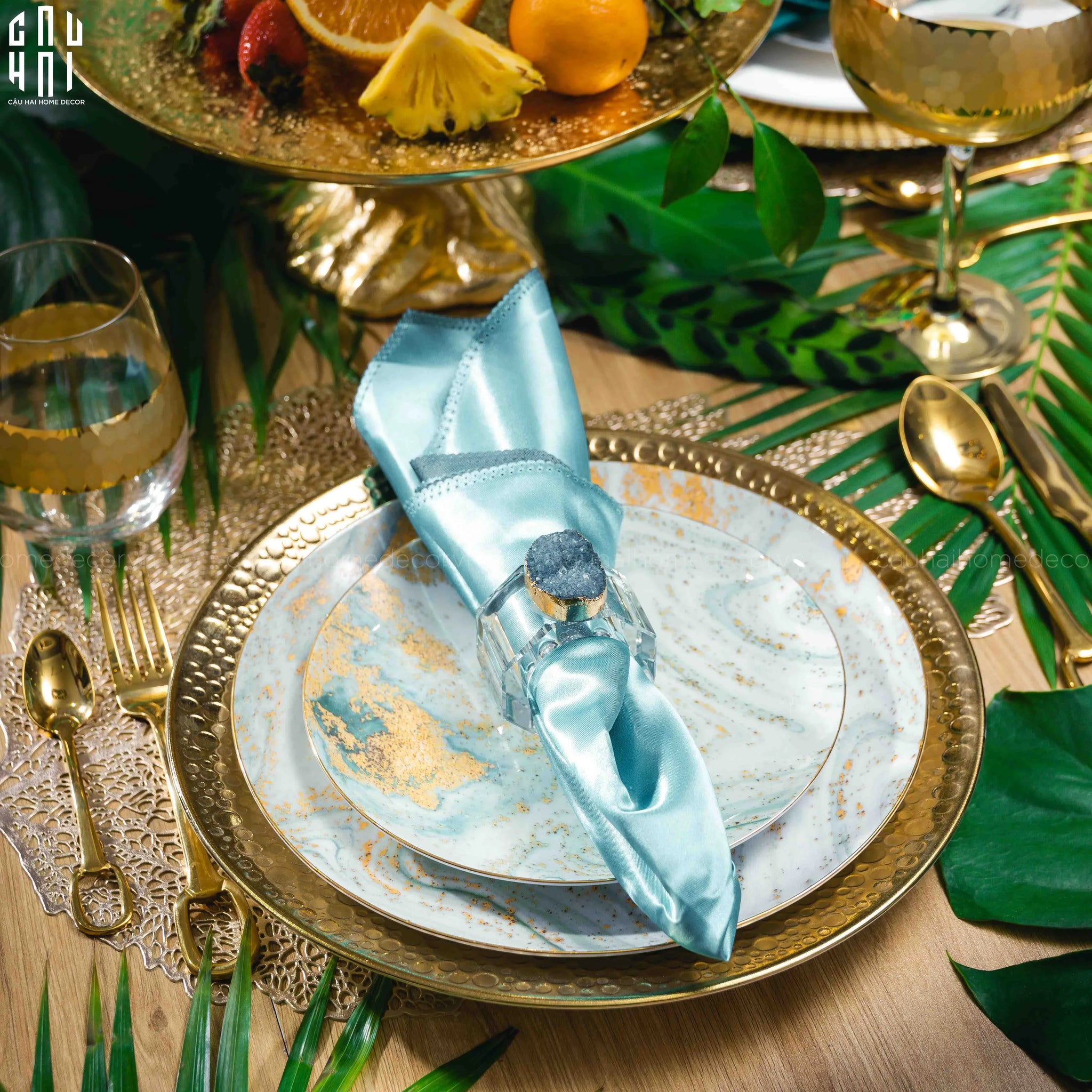 GALAXY DINNER PLATE SET 2PCS SS25-CẬU HAI HOME DECOR