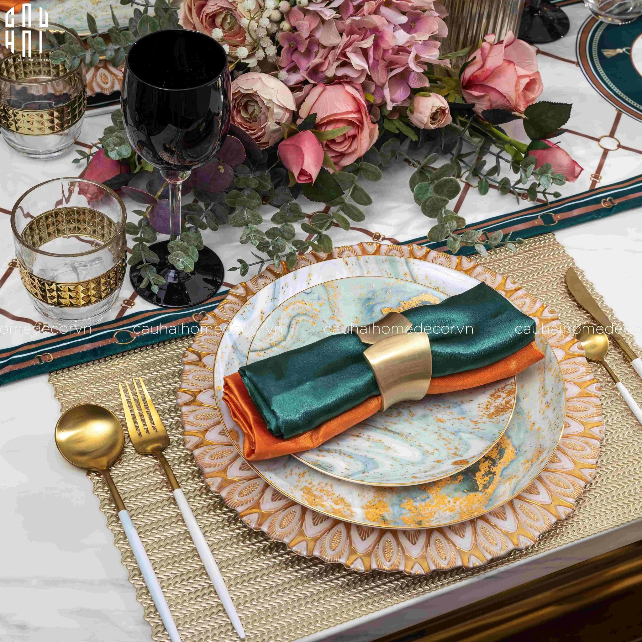 GALAXY DINNER PLATE SET 2PCS SS25-CẬU HAI HOME DECOR