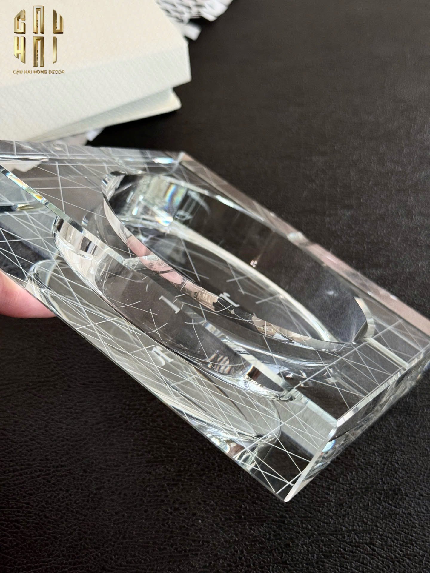 GẠT TÀN CRYSTAL D.O FULL BOX SIZE 18-CẬU HAI HOME DECOR