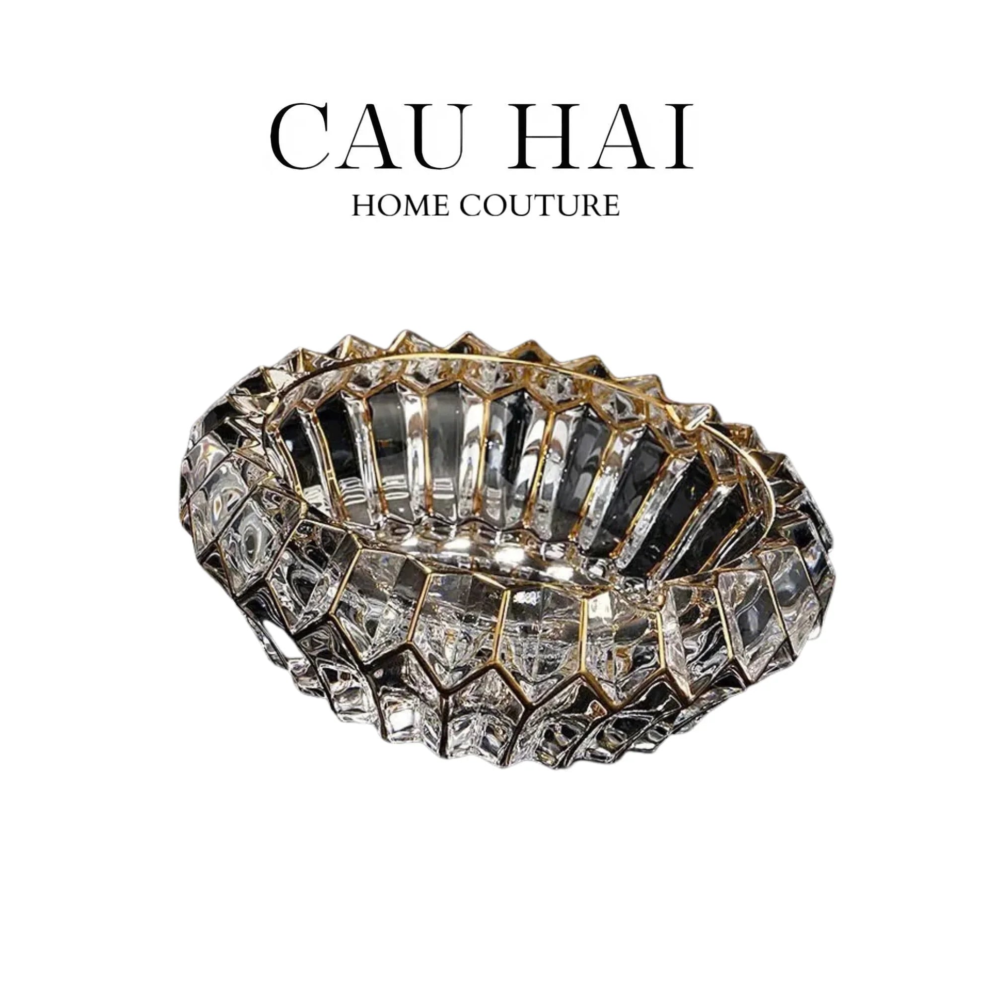 GẠT TÀN CRYSTAL REGAL ASHTRAY-CẬU HAI HOME DECOR