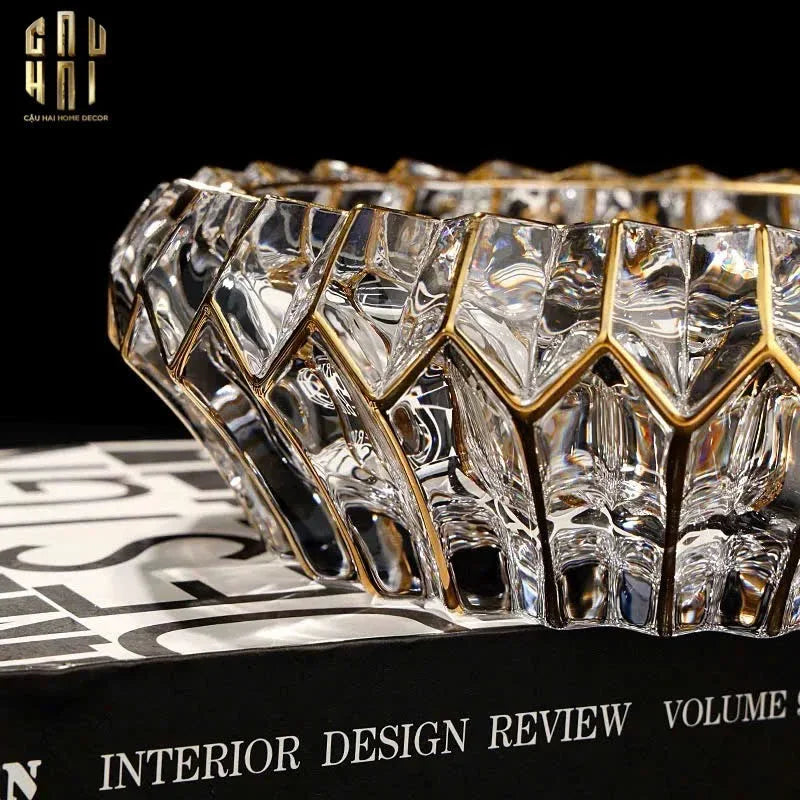 GẠT TÀN CRYSTAL REGAL ASHTRAY-CẬU HAI HOME DECOR