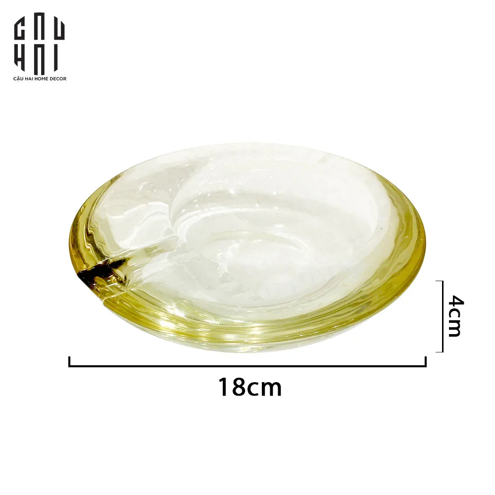 Gạt Tàn Pha Lê Astral Helion-O Saturn Cristalleries Ashtray 18-CẬU HAI HOME DECOR