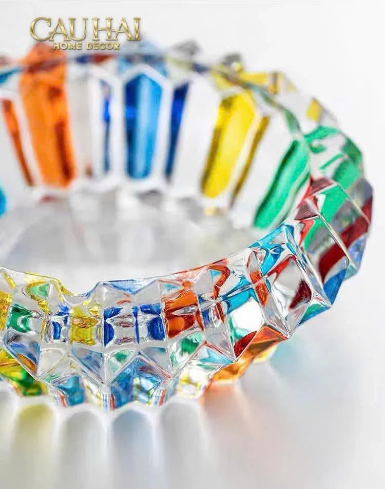 Gạt Tàn Pha Lê Cendrier Multicolor-CẬU HAI HOME DECOR