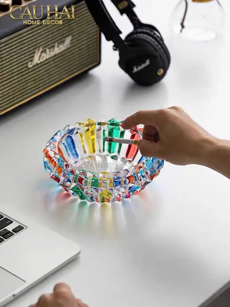 Gạt Tàn Pha Lê Cendrier Multicolor-CẬU HAI HOME DECOR