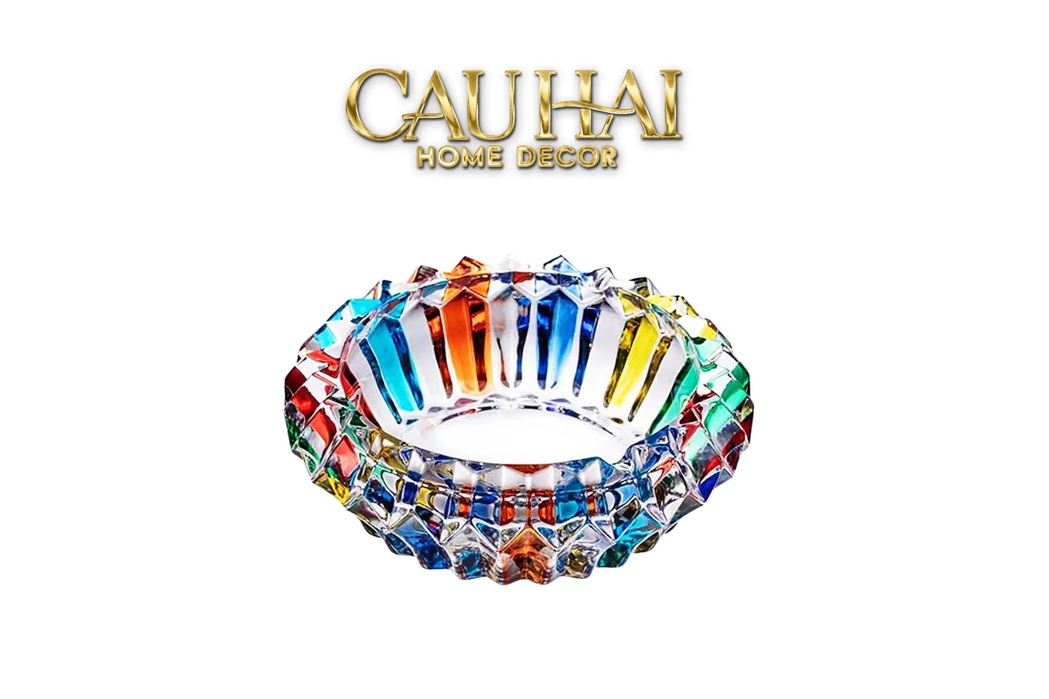 Gạt Tàn Pha Lê Cendrier Multicolor-CẬU HAI HOME DECOR