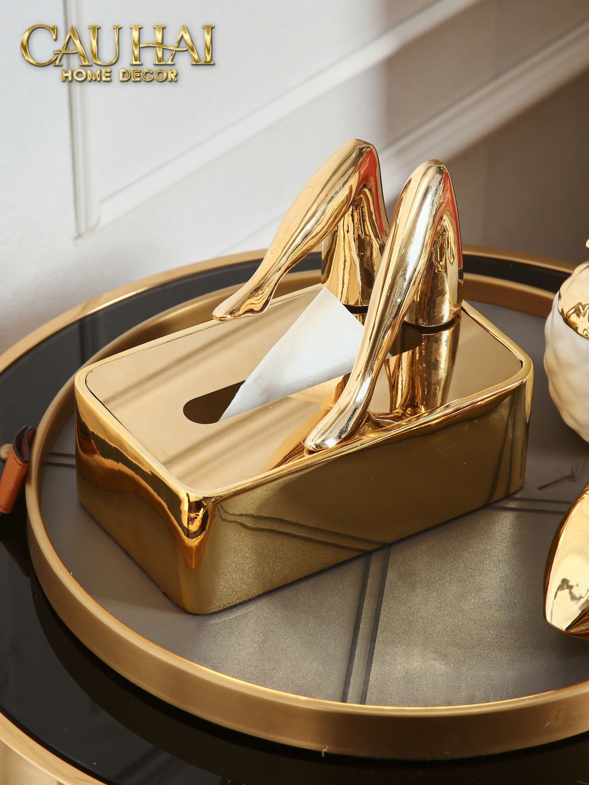 ELYSIAN - HỘP KHĂN GIẤY METALIC LUMIÈRE RECTANGULAR