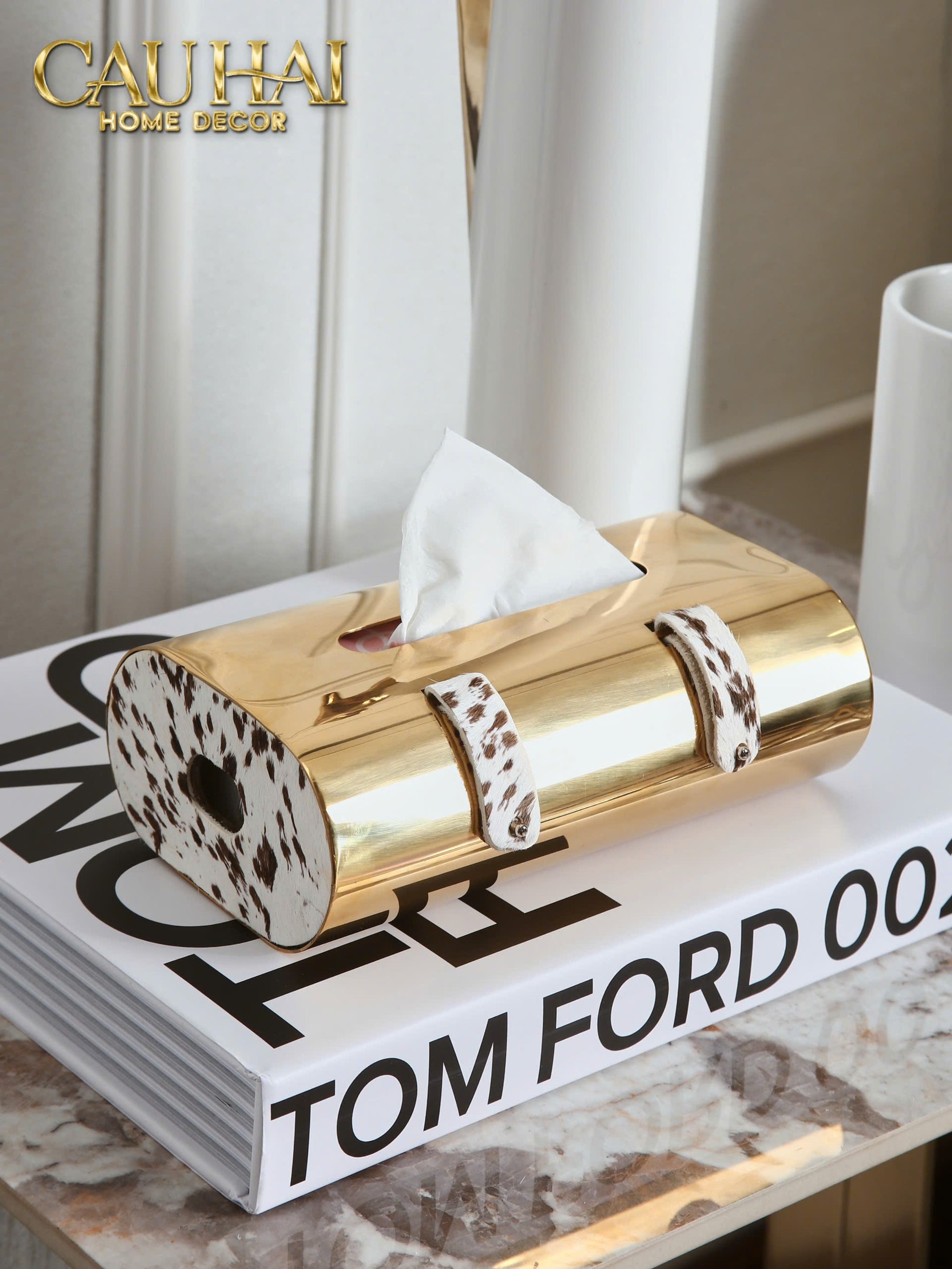 HOME COUTURE - HỘP KHĂN GIẤY METALIC LUX FUR  LUMIÈRE  CARNAVAL