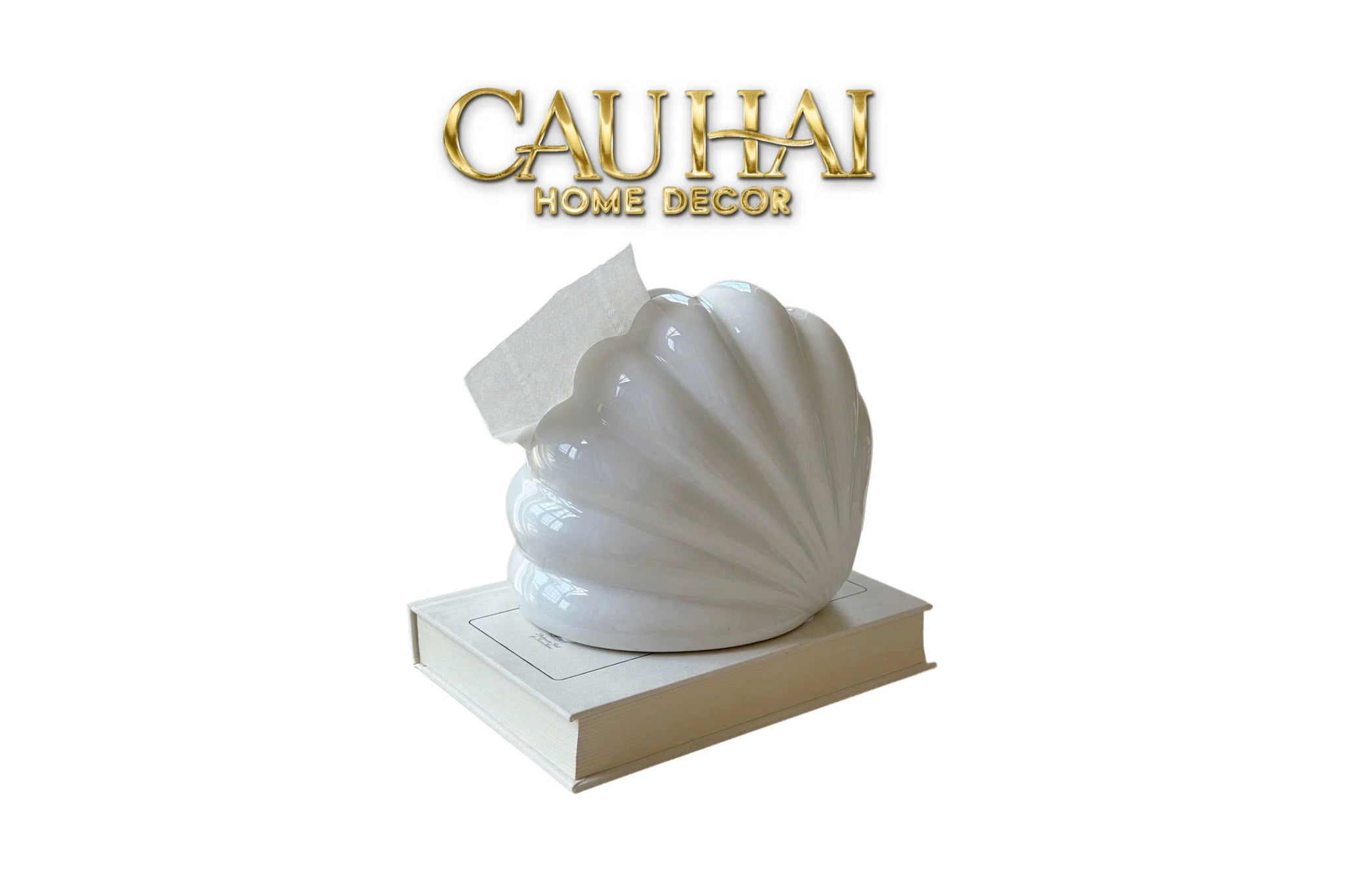 HỘP KHĂN GIẤY CERAMIC SNOW NORDIC SHELL BOX