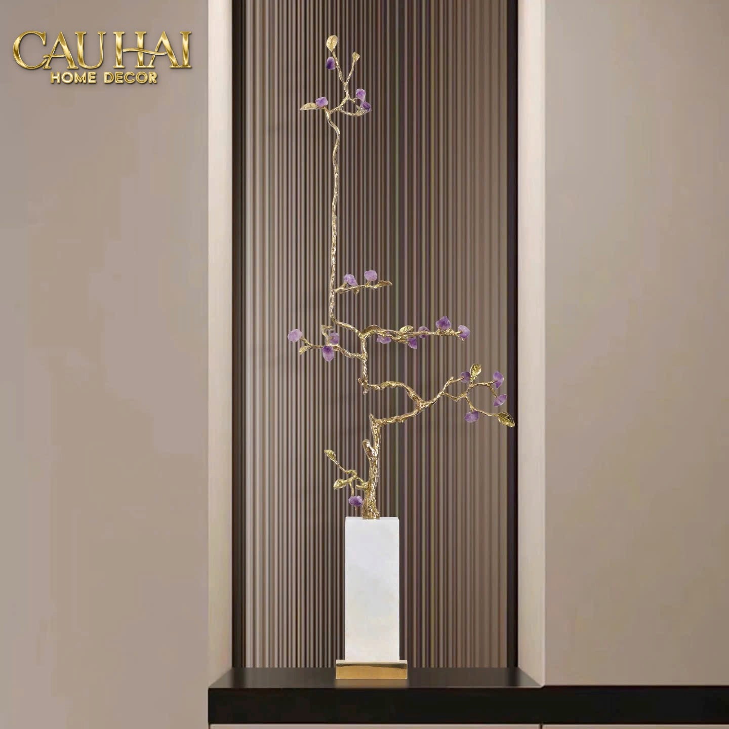 Home Couture - Tượng Lúa Mì Brasson Épi Doré Améthyste Première Galerie-CẬU HAI HOME DECOR