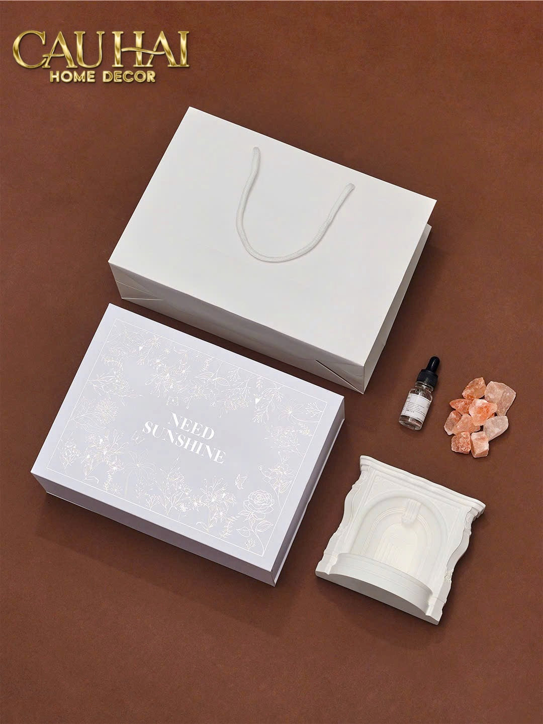 Home Fragrance - Gift Set Đèn Tinh Dầu Artermis Éternal Flame-CẬU HAI HOME DECOR