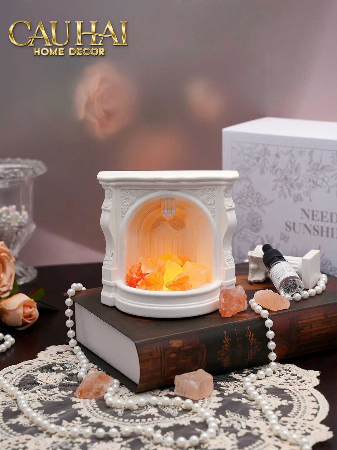 Home Fragrance - Gift Set Đèn Tinh Dầu Artermis Éternal Flame-CẬU HAI HOME DECOR