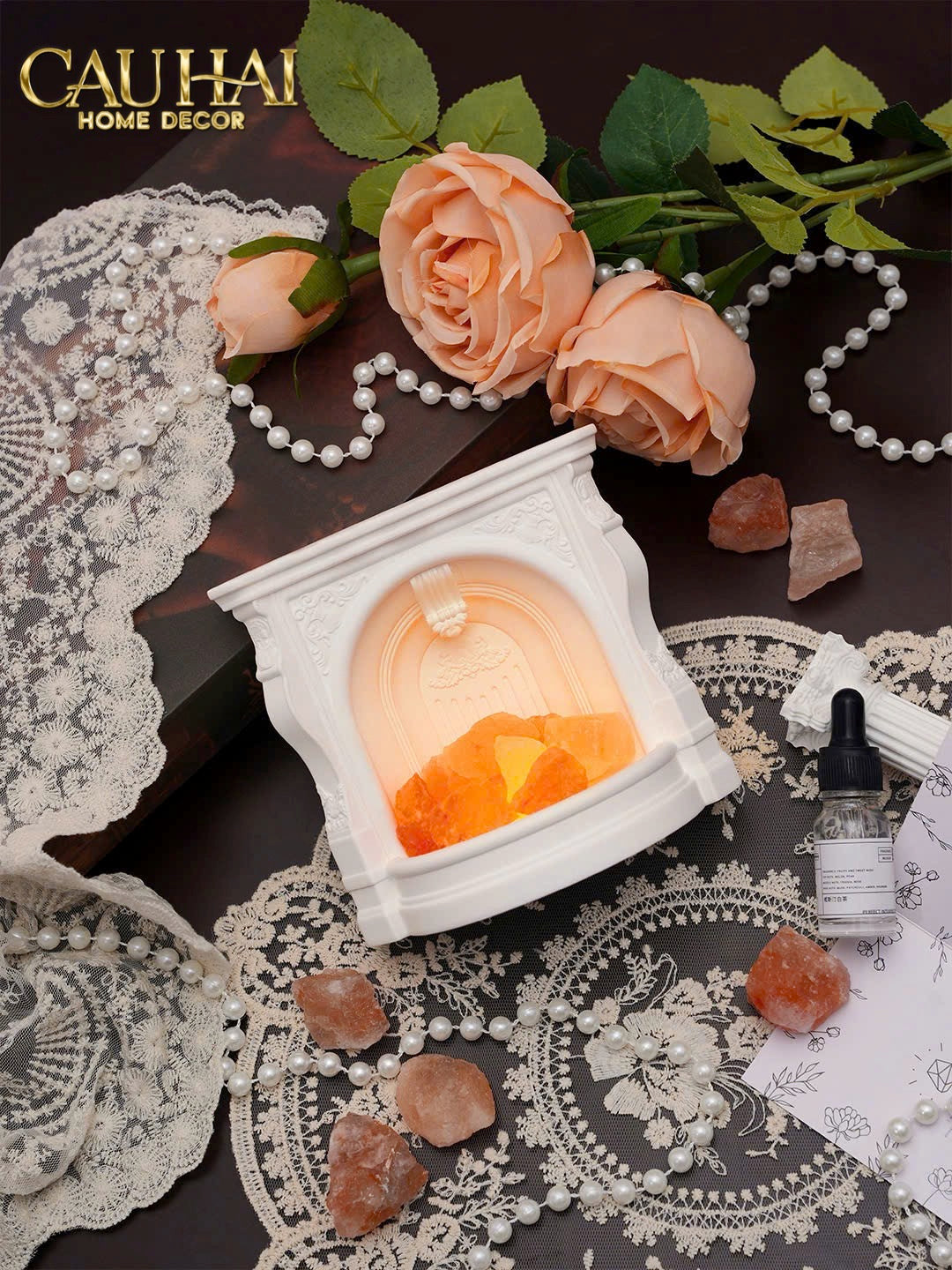 Home Fragrance - Gift Set Đèn Tinh Dầu Artermis Éternal Flame-CẬU HAI HOME DECOR