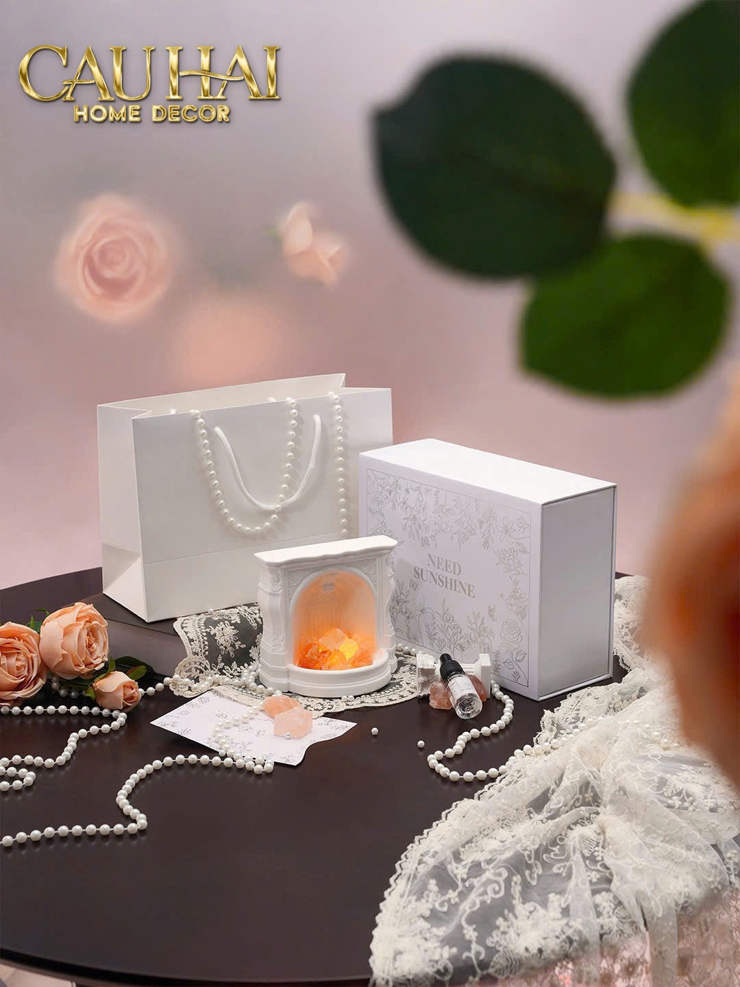 Home Fragrance - Gift Set Đèn Tinh Dầu Artermis Éternal Flame-CẬU HAI HOME DECOR