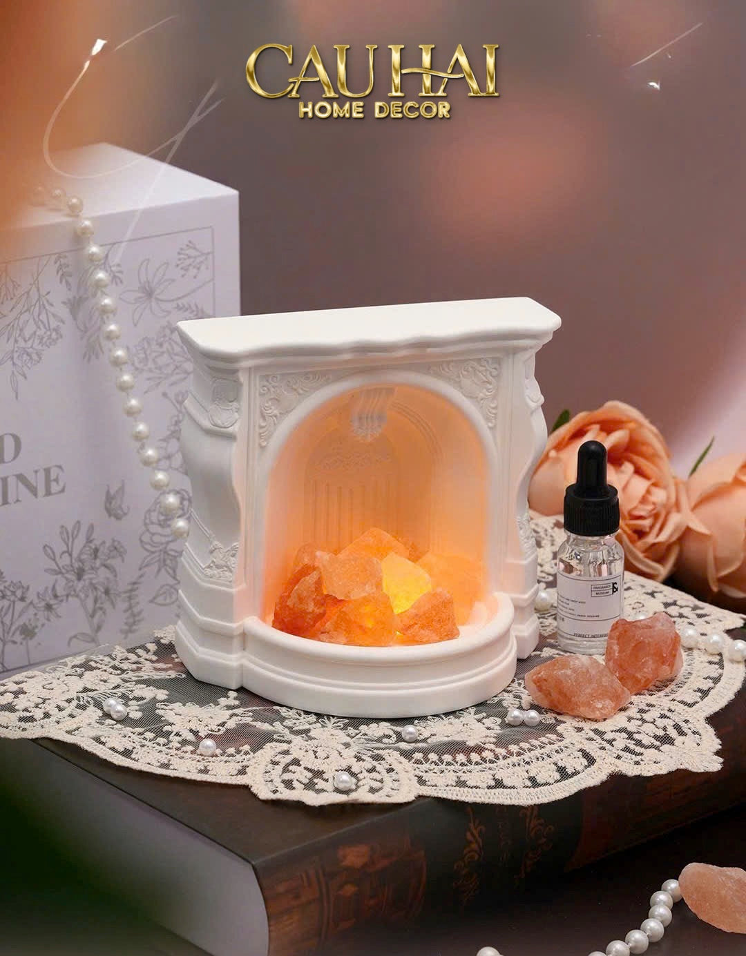 Home Fragrance - Gift Set Đèn Tinh Dầu Artermis Éternal Flame-CẬU HAI HOME DECOR