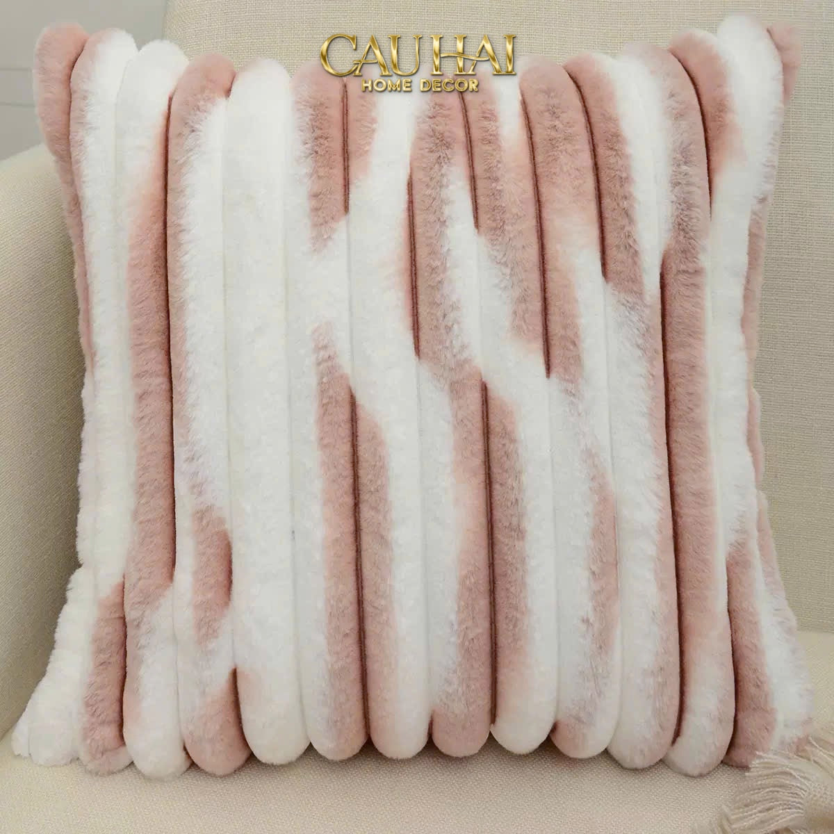 Fêtes Couture - Vỏ Gối Lông Atélier Lux Fur Lapin Spéciale Collection-CẬU HAI HOME DECOR