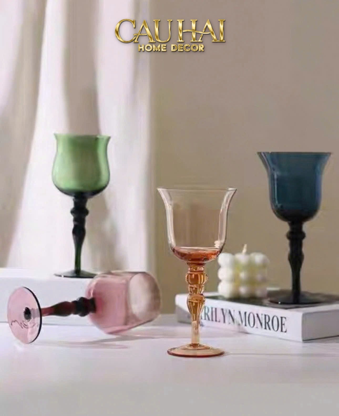 Set 2 Ly Oceania Alantian 320Ml Vino Rosso Glasses-CẬU HAI HOME DECOR