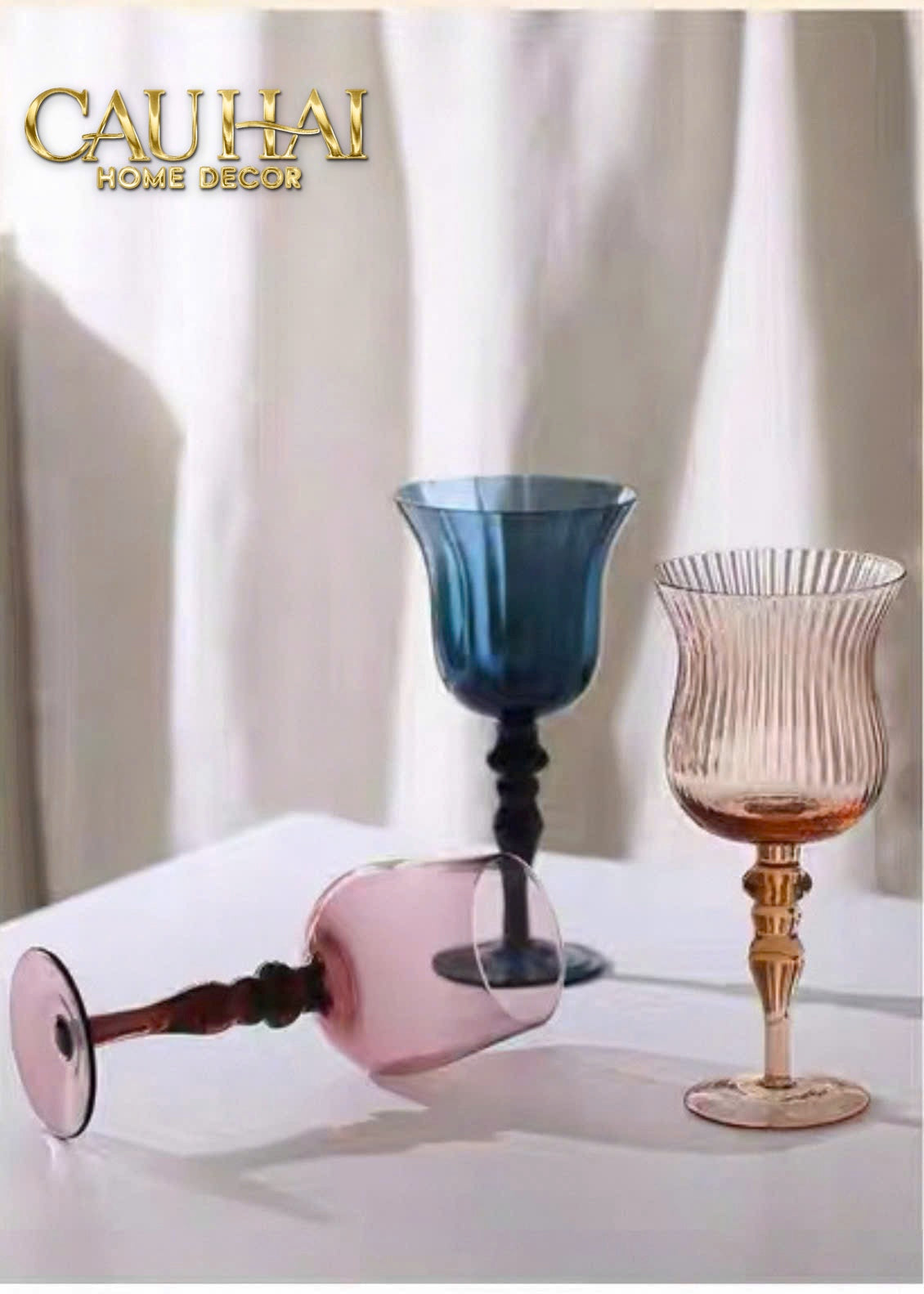 Set 2 Ly Oceania Alantian 320Ml Vino Rosso Glasses-CẬU HAI HOME DECOR