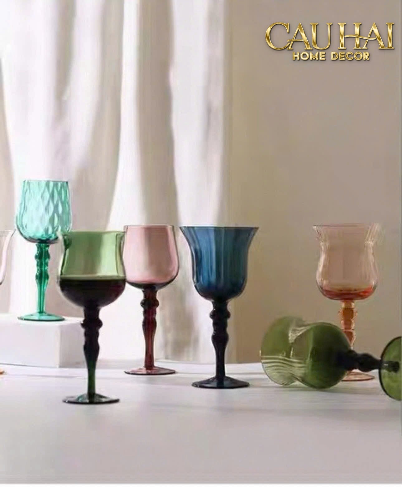 Set 2 Ly Oceania Alantian 320Ml Vino Rosso Glasses-CẬU HAI HOME DECOR