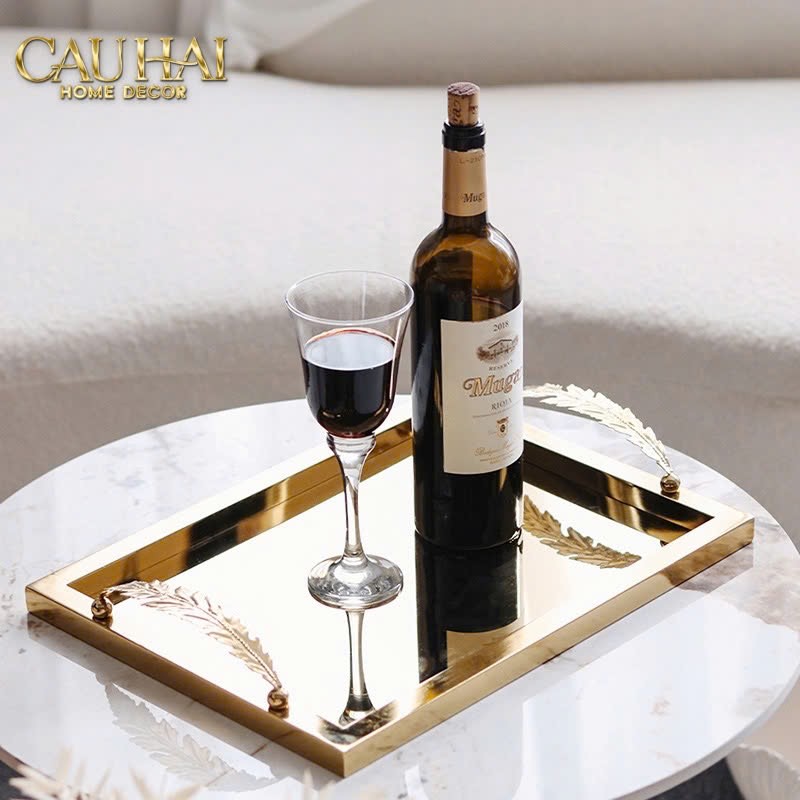 HOME COUTURE - KHAY "MIDAS TOUCH" GILDED FUR HANDLE  35X45