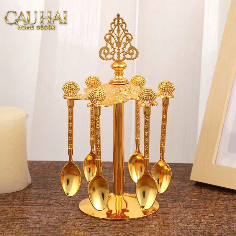 SET MUỖNG PERSIAN GOLD COFFEE SPOON BABYLON 6PCS