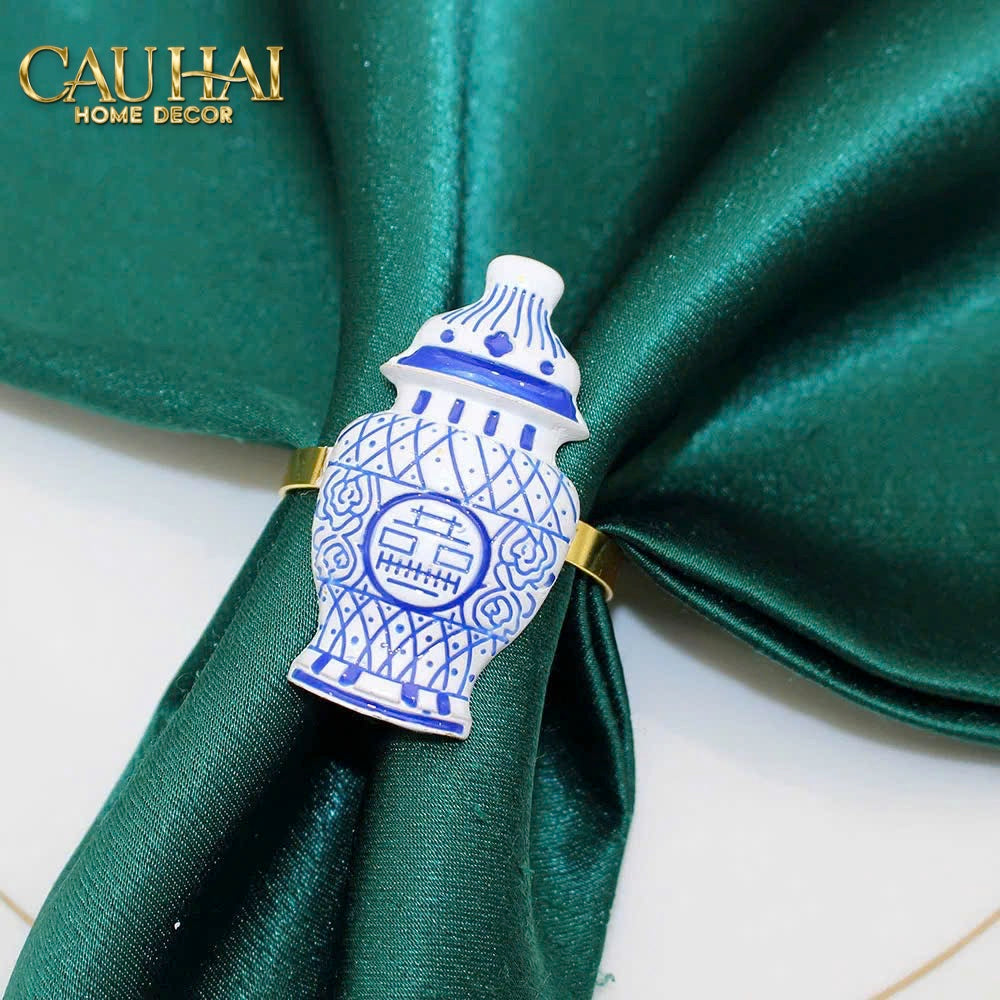 FÊTES COUTURE -   VÒNG KHĂN ĂN - NAPKIN RING INDOCHINE PORCELAIN REVIVAL