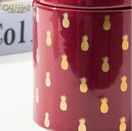 Lọ Kẹo Golden Icon Ceramic Canister-CẬU HAI HOME DECOR