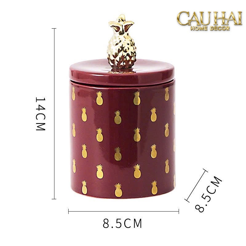 Lọ Kẹo Golden Icon Ceramic Canister-CẬU HAI HOME DECOR