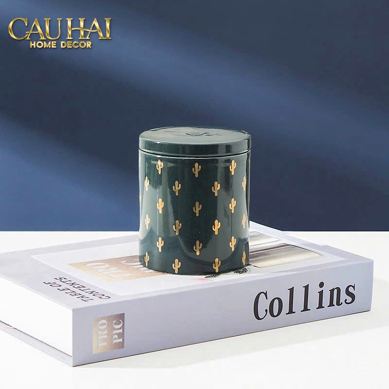 Lọ Kẹo Golden Icon Ceramic Canister-CẬU HAI HOME DECOR