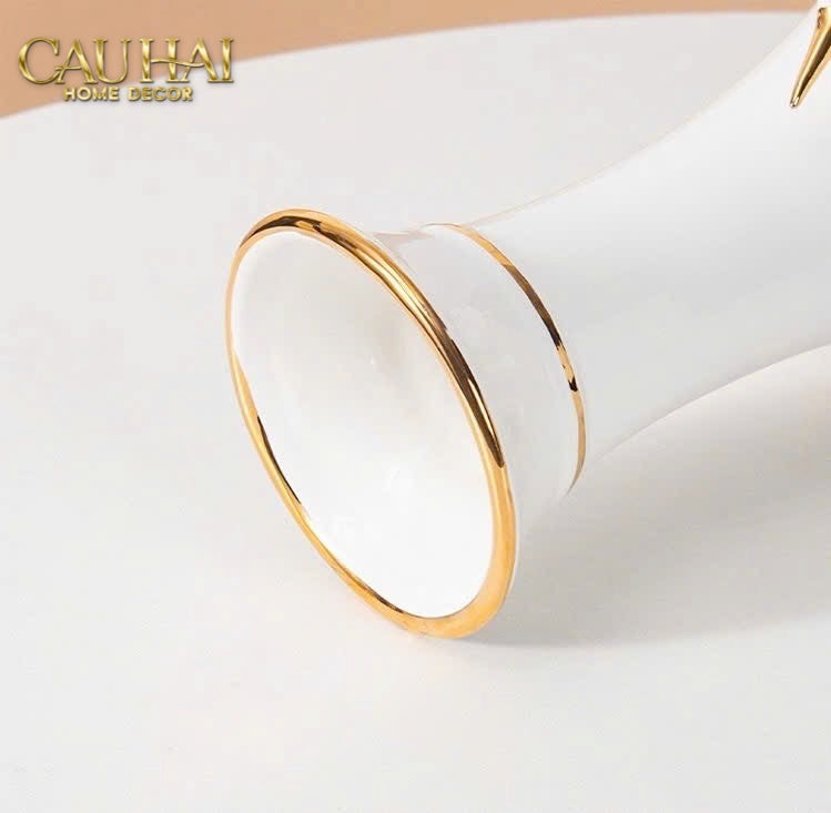 Home Couture - Bình Hoa Thiên Nga - Odette Impériale Swan Princess Vase H31-CẬU HAI HOME DECOR