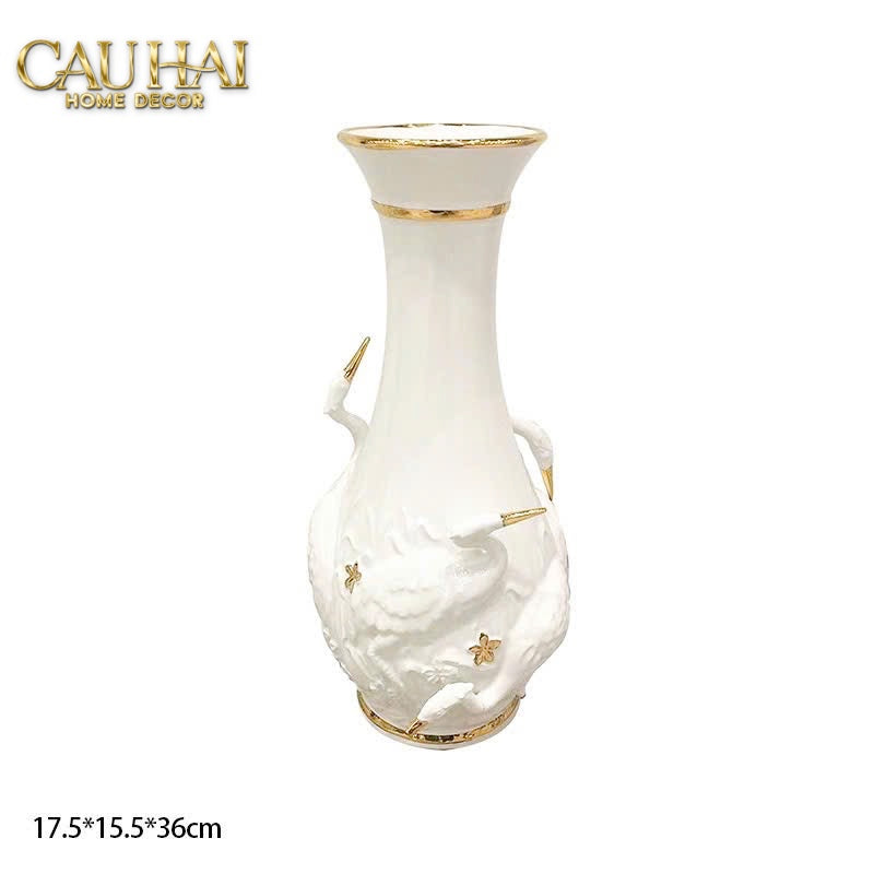 Home Couture - Bình Hoa Thiên Nga - Odette Impériale Swan Princess Vase H31-CẬU HAI HOME DECOR