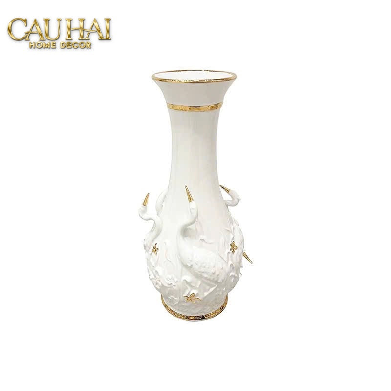 Home Couture - Bình Hoa Thiên Nga - Odette Impériale Swan Princess Vase H31-CẬU HAI HOME DECOR