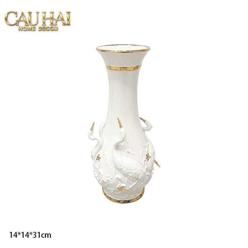 Home Couture - Bình Hoa Thiên Nga - Odette Impériale Swan Princess Vase H31-CẬU HAI HOME DECOR