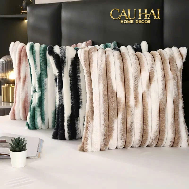 Fêtes Couture - Vỏ Gối Lông Atélier Lux Fur Lapin Spéciale Collection-CẬU HAI HOME DECOR