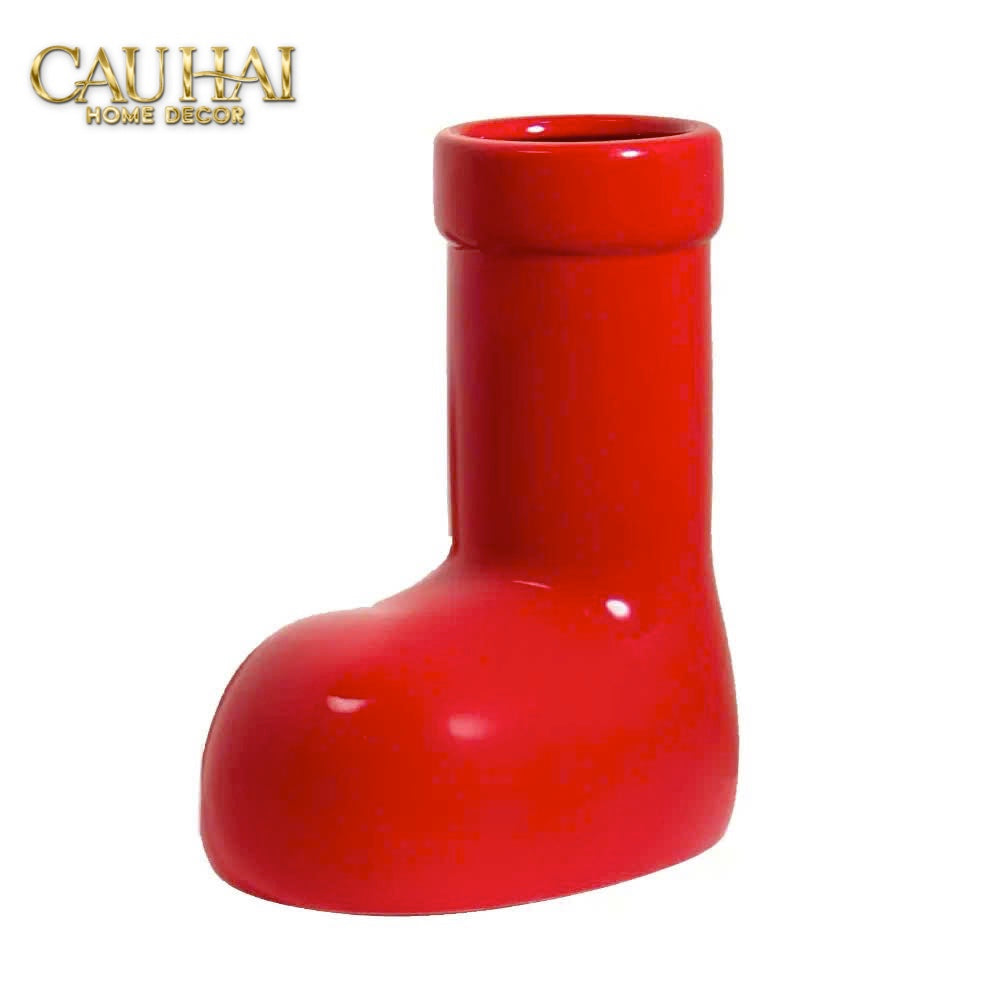 FÊTES COUTURE - BÌNH HOA ROUGE GLOSSY BUBBLR BOOT VASE-CẬU HAI HOME DECOR