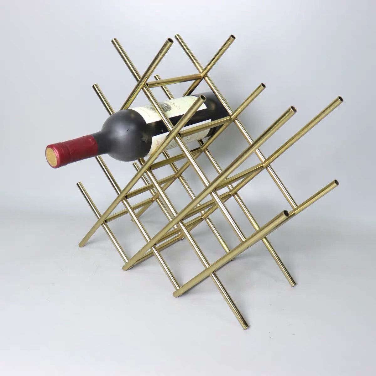 Giá Rượu Metal Lattice D’Or 12 Bottles-GIÁ RƯỢU-CẬU HAI HOME DECOR-CẬU HAI HOME DECOR