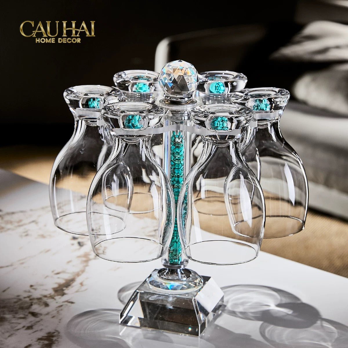 Giá Treo Ly Cyan Cristalleries Rack-LY THỦY TINH-CẬU HAI HOME DECOR