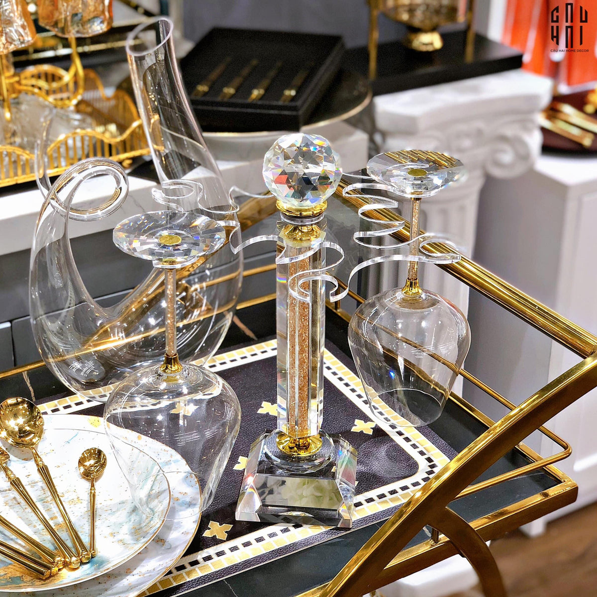 Giá Treo Ly Vang Glorious Oxford Crystal Rack-LY THỦY TINH-CẬU HAI HOME DECOR
