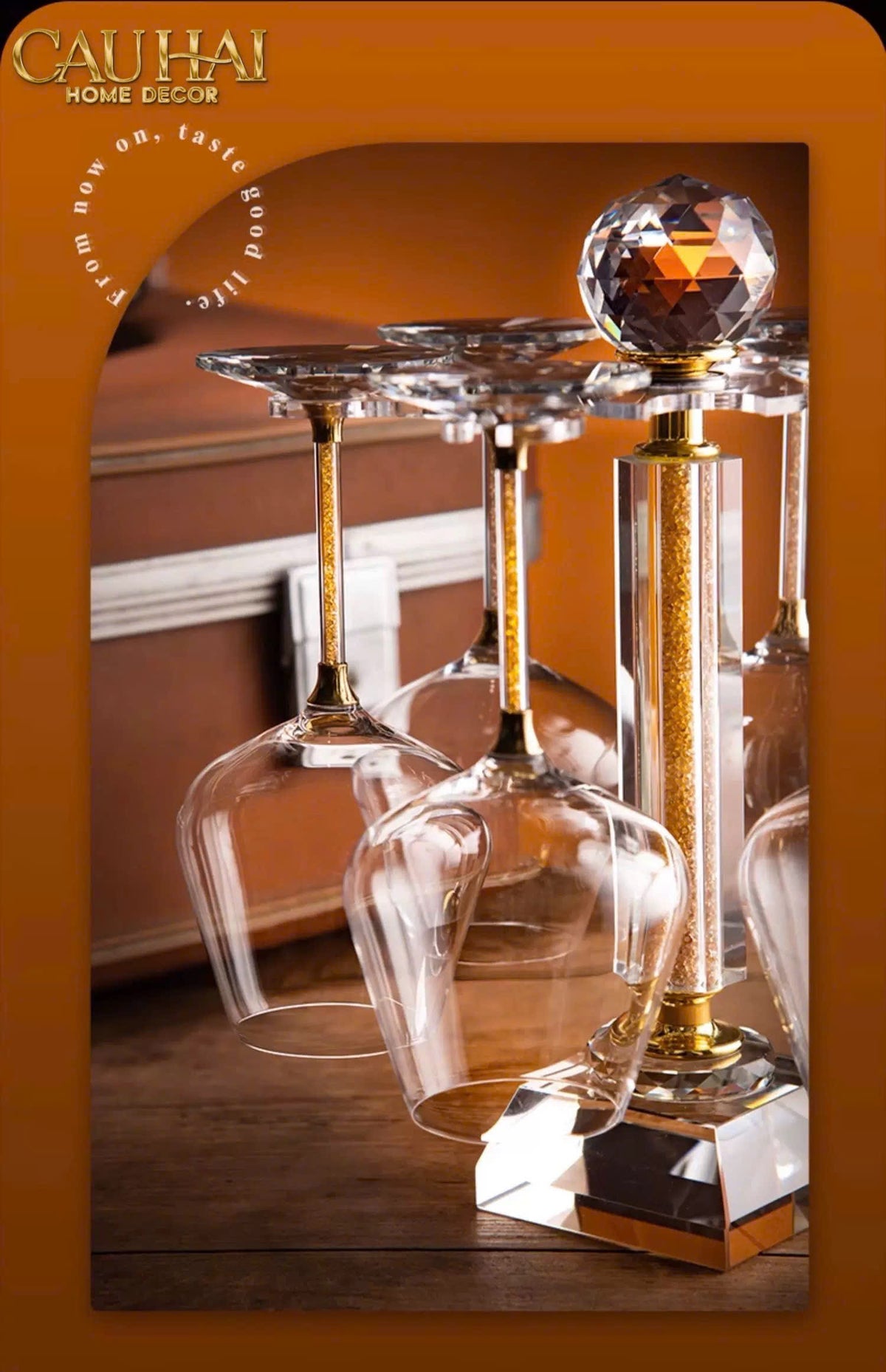 Giá Treo Ly Vang Glorious Oxford Crystal Rack-LY THỦY TINH-CẬU HAI HOME DECOR