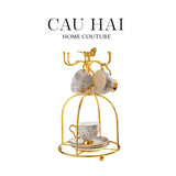 GIÁ TREO TÁCH GOLDEN BIRD - GOLDEN BIRD COFFEE CUP STAND-CẬU HAI HOME DECOR
